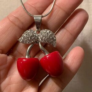 Red Cherry Pendant Necklace